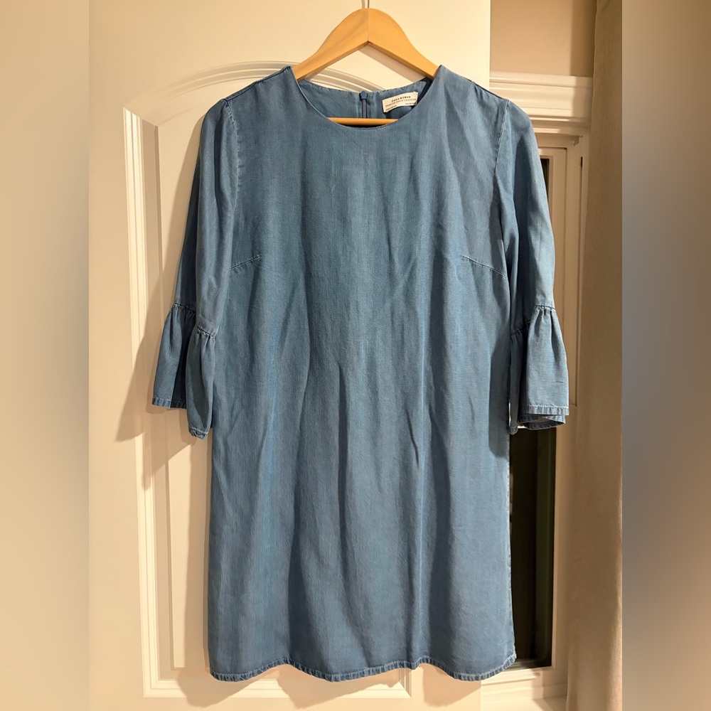 Zara Blue Denim Dress